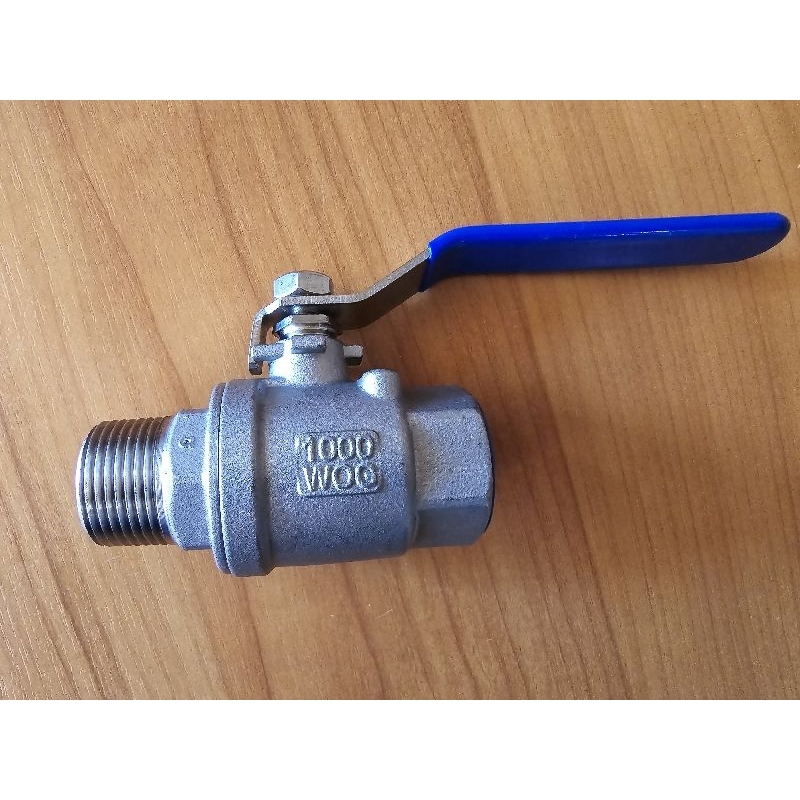 (พร้อมส่ง) Ball Valve 2PC บอลวาล์วเกลียวนอก-ใน 2 ตอน สแตนเลส 304 ขนาด 1/4”-2″