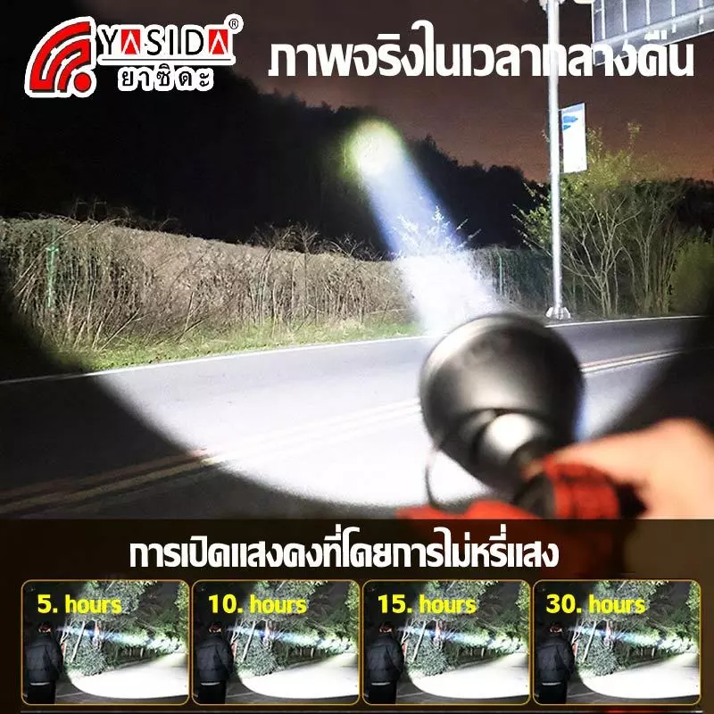 ไฟฉายคาดหัว YASIDA 3320 พ่วงแบตเตอรี่ thumbnail 8