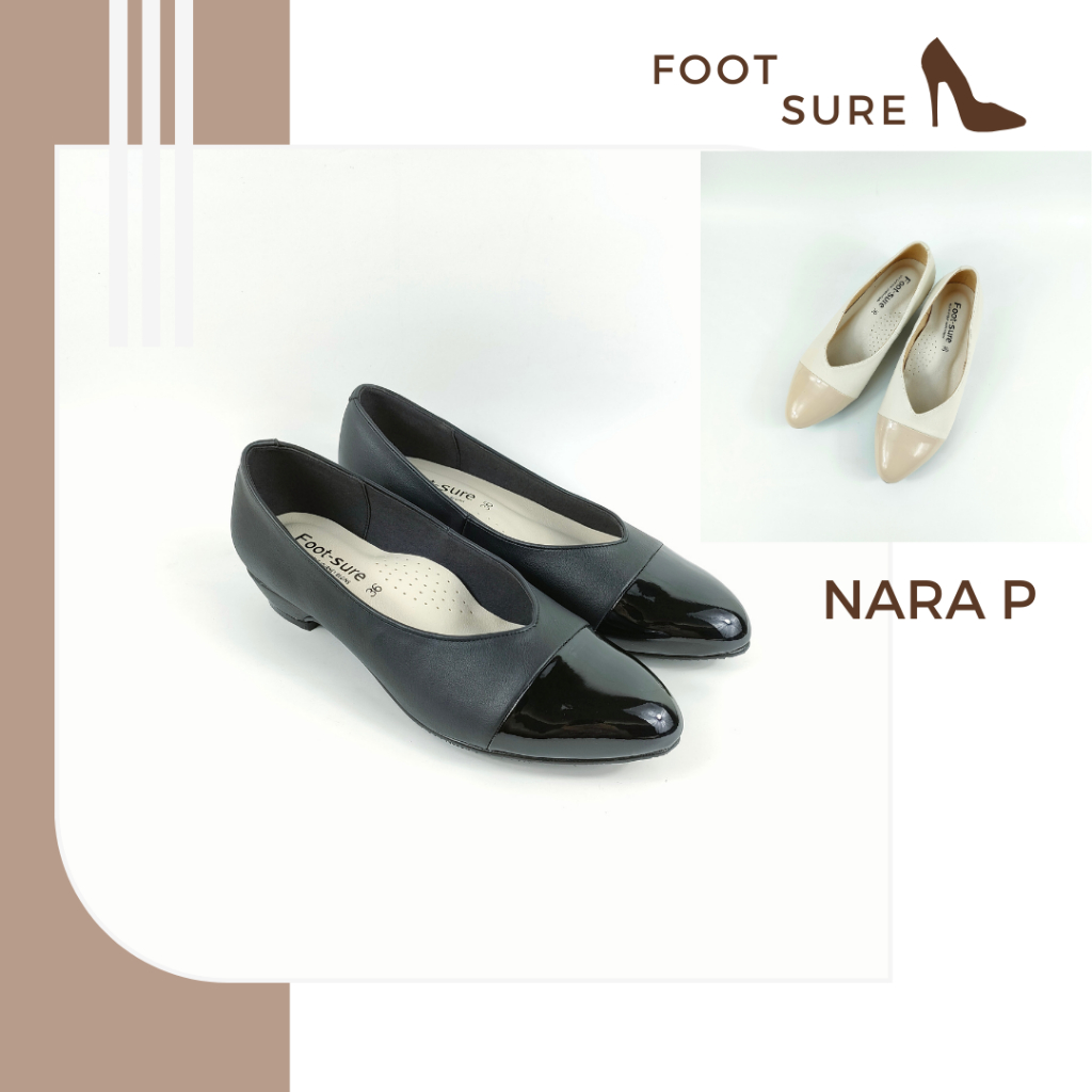 FOOTSURE รองเท้าคัทชู รุ่น NARA P ด้วยวัสดุเกรดพรีเมื่ยม สวมใส่ นุ่มสบายเท้า สามารถยืน และเดินได้ทั้งวัน