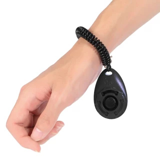 [71735] Kanimal Dog Clicker คลิกเกอร์ฝึกสุนัข อุปกรณ์สำหรับฝึกสุนัข ของเล่นสุนัข พร้อมสายคล้องมือ ขนาด 4x6 ซม. (สีดำ)