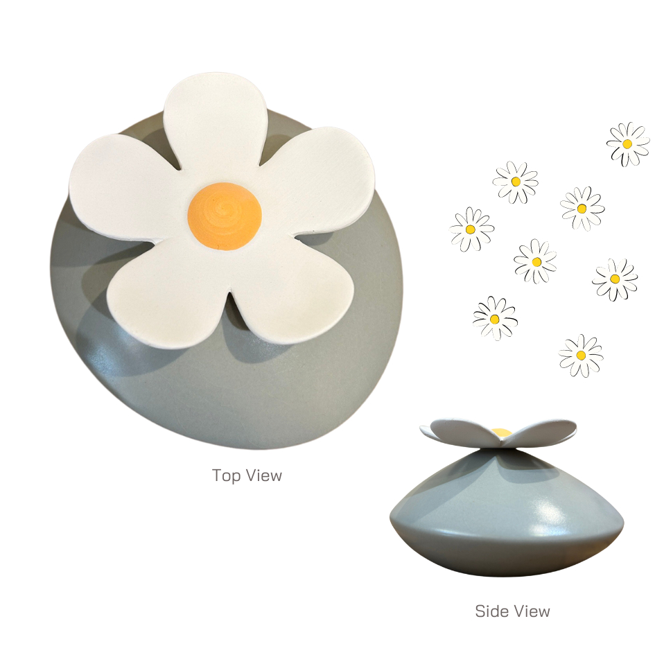 ชุดดอกเดซี่เซรามิกกระจายกลิ่นหอม Happy Daisy Ceramic Aroma Diffuser - รูปที่ 4