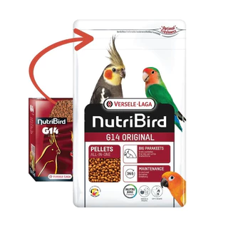 Nutribird G14 Original (แบ่งขาย 200-500 G. ) ธัญพืชอัดเม็ด อาหารนกแก้ว ขนาดกลางทุกสายพันธุ์