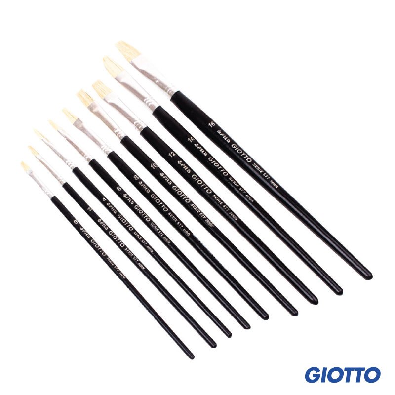 พู่กันสีน้ำมันปลายแบน (GIOTTO Flat Brushes Art)