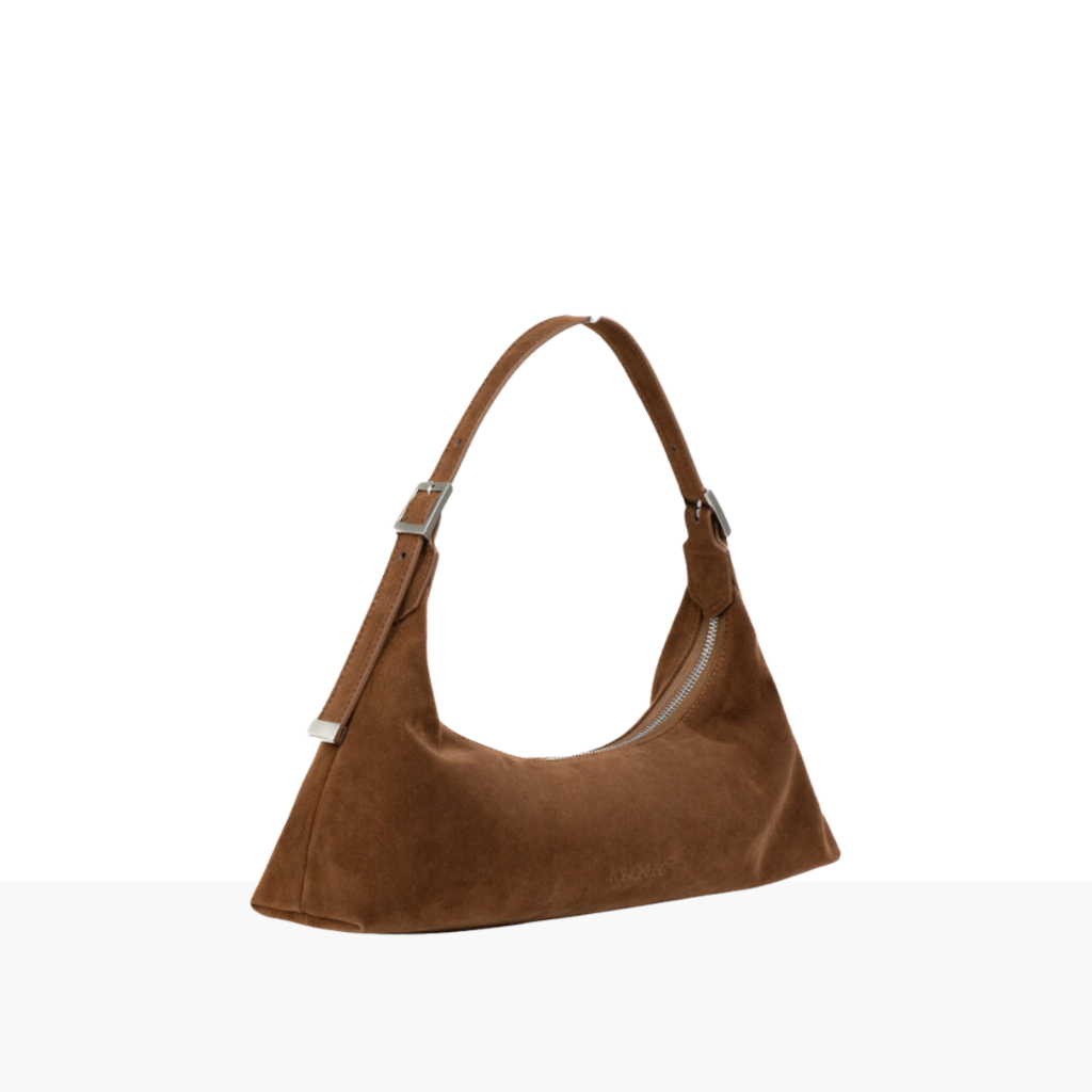 (**พร้อมส่ง) knack.bag - Jennie bag (สายเล็ก) - สีน้ำตาลแทน (หนังกลับเทียม)