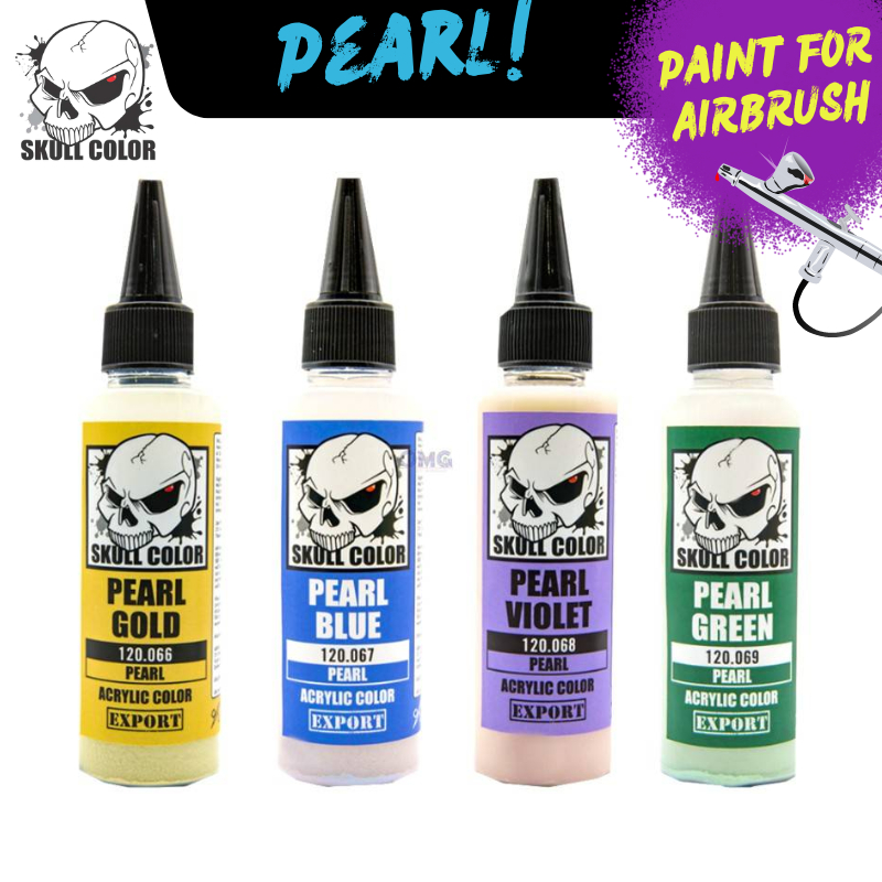 Skull Color : Pearl สีพร้อมใช้สำหรับแอร์บรัชสูตร Acrylic ขนาด 60ml