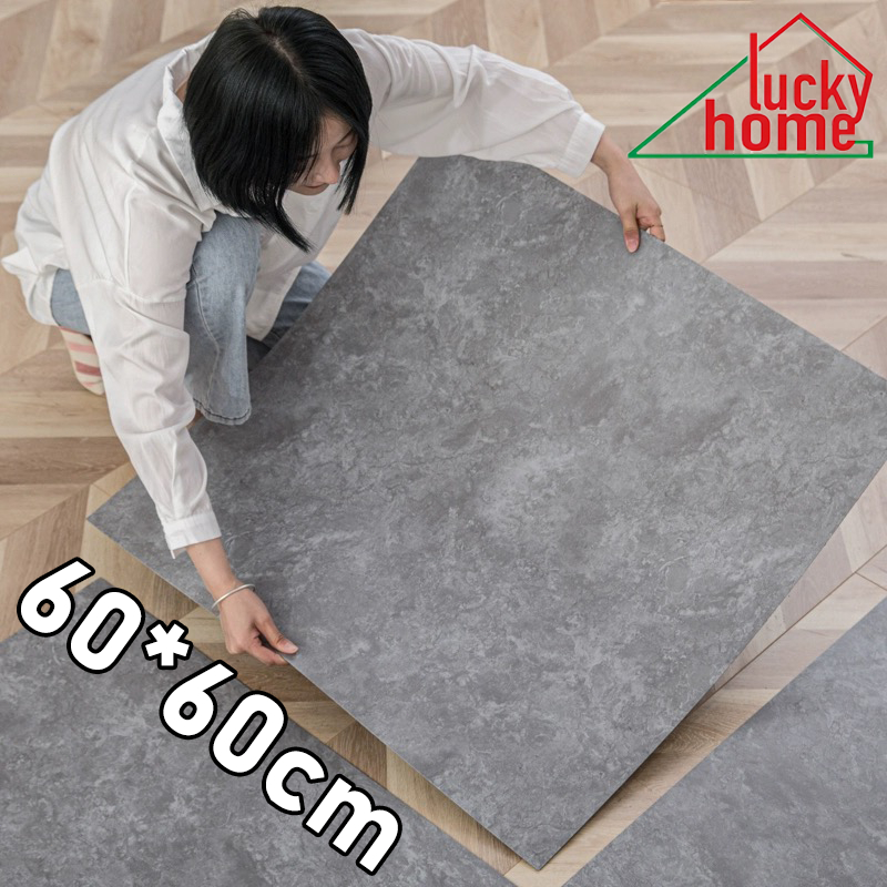 【2026ถูกที่สุด】กระเบื้องยาง กระเบื้องยางลายหินอ่อน PVCปูพื้ 60x60cm ลายไม้ ทนต่อการสึกหรอ ปูพื้นห้อง