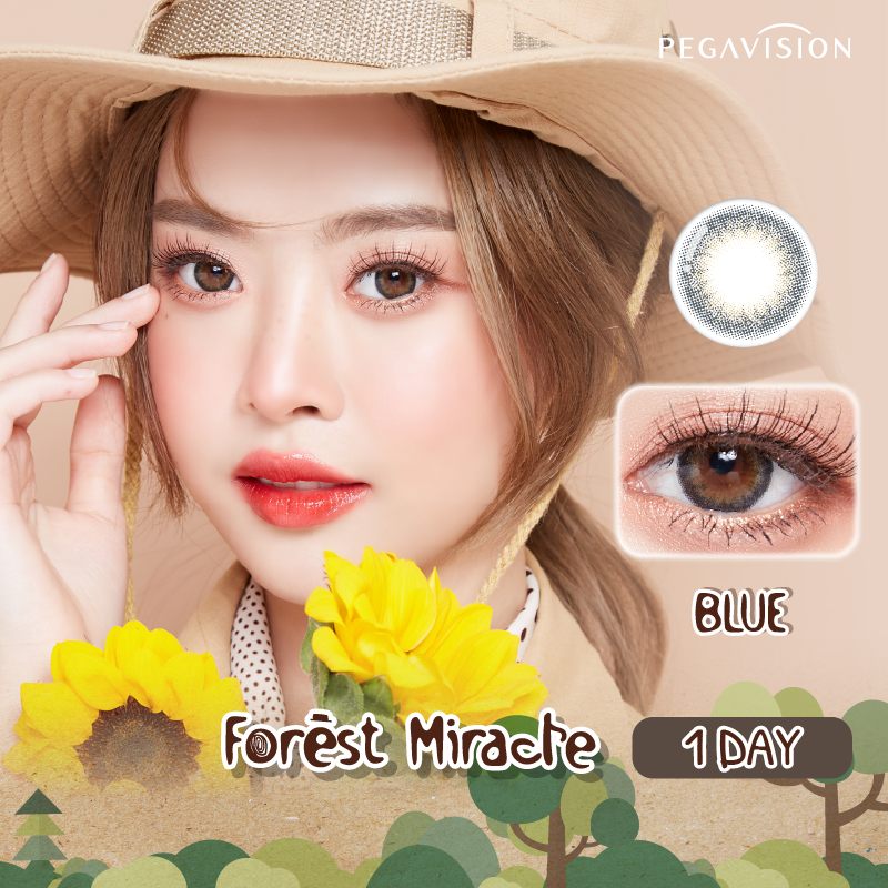คอนแทคเลนส์สี รายวัน PEGAVISION รุ่น Forest Miracle สี Blue (10 เลนส์/กล่อง)