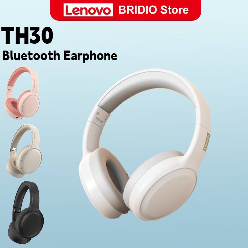 Lenovo TH30 หูฟังบลูทูธ หูฟังสเตอริโอบลูทู ธ พร้อมไมโครโฟน หูฟังเพลง HD พร้อมไมโครโฟนกีฬา TWS