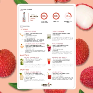 MONIN Lychee Fruit Mix ลิ้นจี่ฟรุ๊ตมิกซ์ 1L.