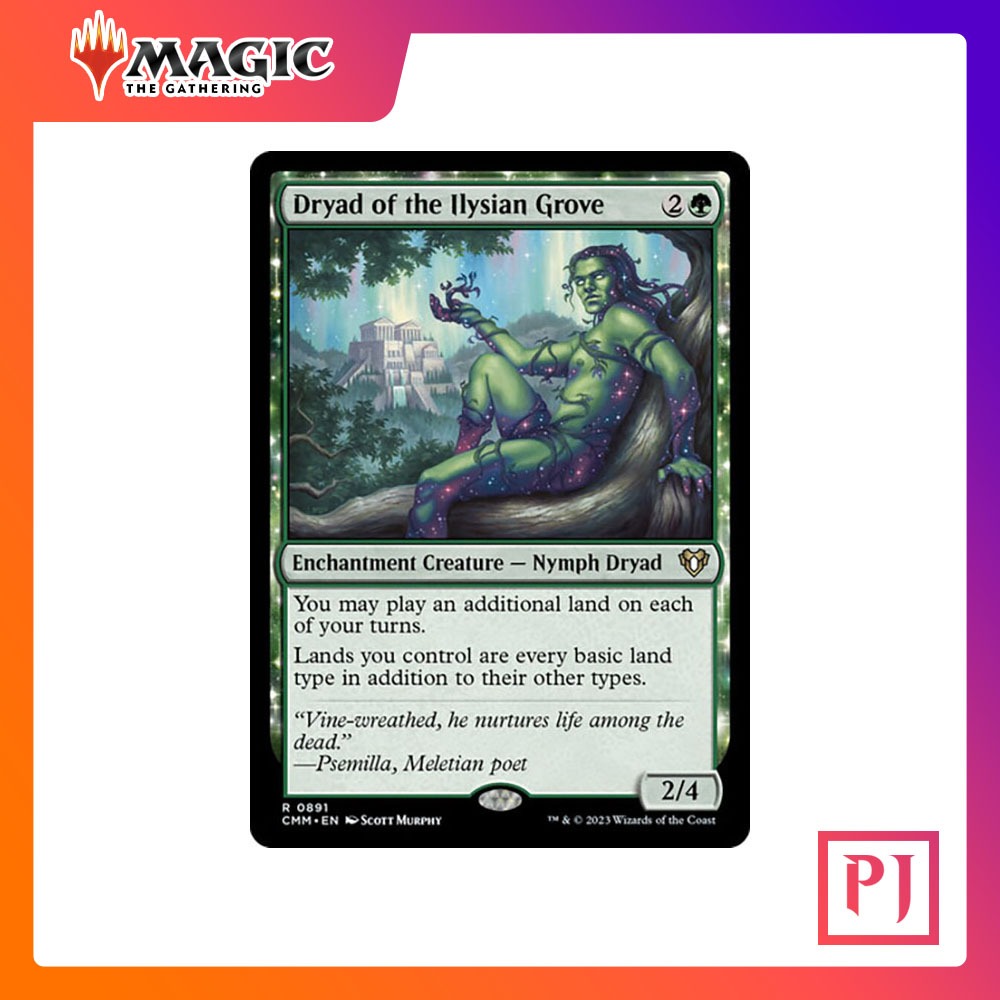 [MTG] Dryad of the Ilysian Grove [CMM] [GREEN] [RARE] [NORMAL] [ENG] (การ์ดเมจิค / Magic the Gatheri