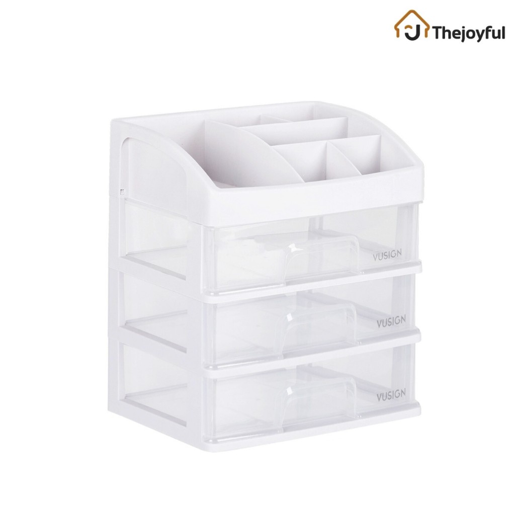 Thejoyful ชั้นวางเครื่องสำอาง กล่องเก็บเครื่องสำอาง Cosmetic Storage เก็บได้หลายช่อง หยิบง่าย ประหยัดพื้นที่