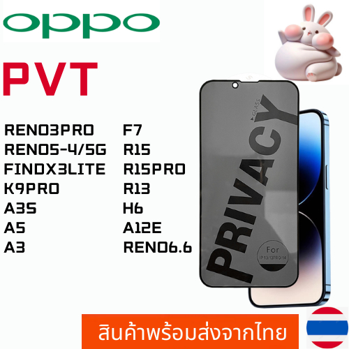 ฟิล์มกระจกกันมอง ฟิล์มกันเสือก OPPO RENO3PRO RENO5-4/5G FINDX3LITE K9PRO A3S A5 A3 F7 R15 R15PRO R13
