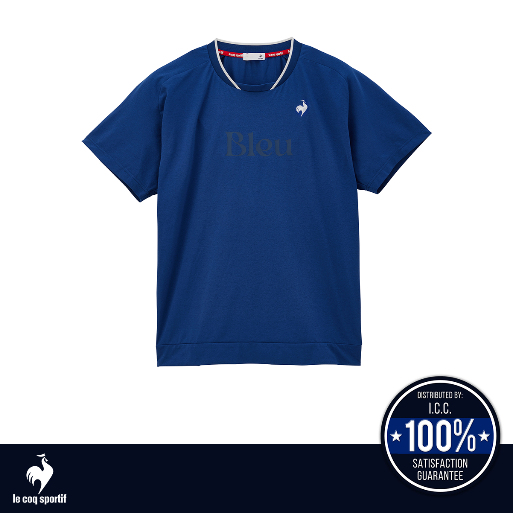 le coq sportif เสื้อฟุตบอล ผู้ชาย สีน้ำเงิน (T-shirt, เสื้อยืด, เสื้อออกกำลังกาย, football, lecoq)