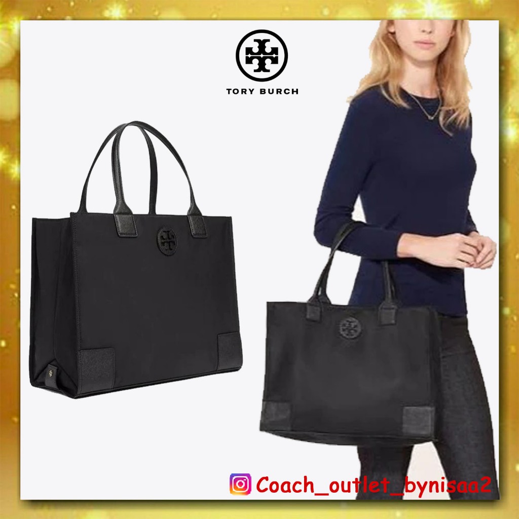 Tory Burch Ella Nylon Tote Shoulder Bag