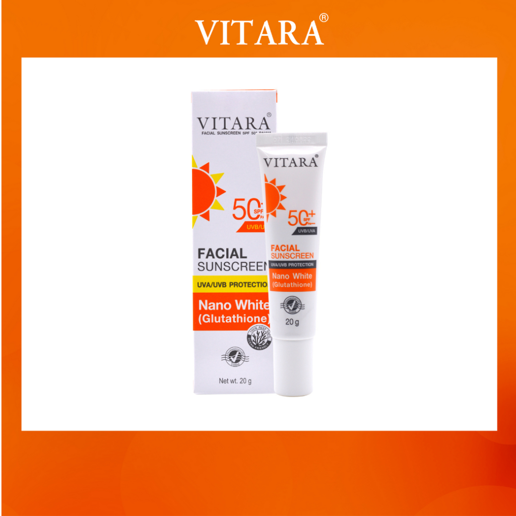 Vitara Facial Sunscreen SPF50+ PA++++ 20 g ไวทาร่า เฟเซียล ซันสกรีน เอสพีเอฟ50 20กรัม