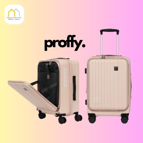 ฝาหน้าใส่โน้ตบุ๊ค กระเป๋าเดินทางเปิดด้านหน้า รุ่น proffy เหมาะเที่ยวต่างประเทศ TSA lock 24” 26” 28”