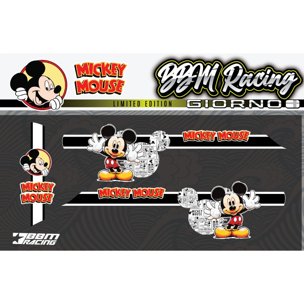สติ๊กเกอร์ ติดรถ Giorno+ ลาย MICKY V.2