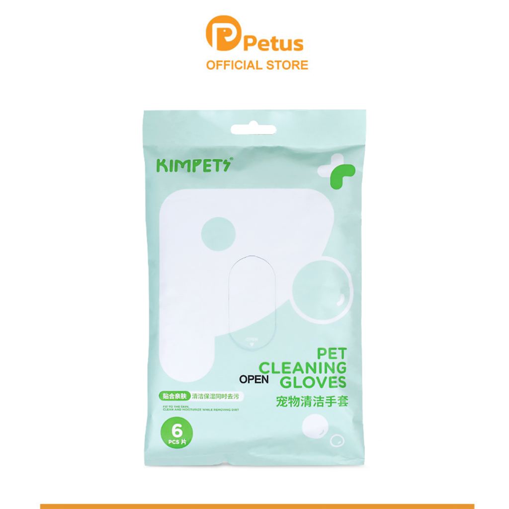 Petus ถุงมือเช็ดตัวสัตว์เลี้ยง ถุงมืออาบน้ำ ทำความสะอาดขน ฆ่าเชื้อแบคทีเรีย สูตรอ่อนโยน มี 3 กลิ่น