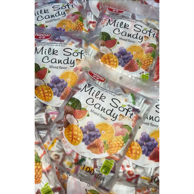 ลูกอมนมเคี้ยวหนึบ (ตรายัวฉี) รวมรส 100เม็ด chewy