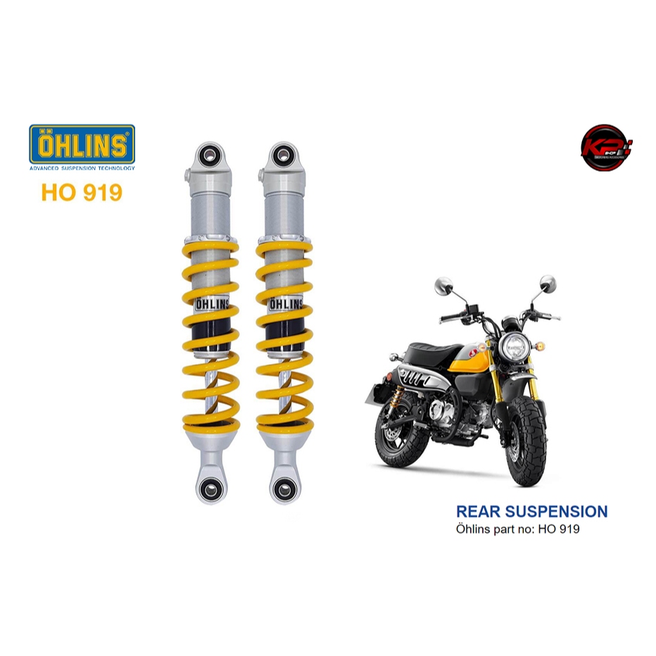 โช๊คอัพหลัง OHLINS FOR HONDA MONKEY 125 (HO 919) (OHLINS รับประกัน 2 ปี)
