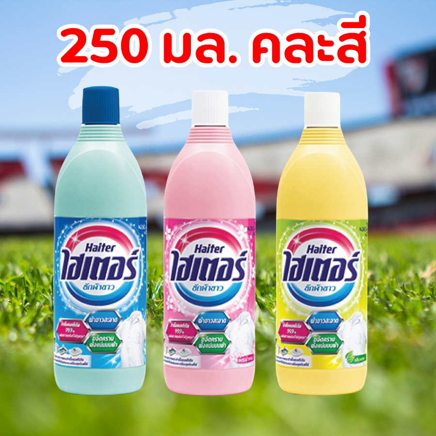 ไฮเตอร์ (HAITER) น้ำยาซักผ้าขาว ขนาด 250 มล. (คละสี)