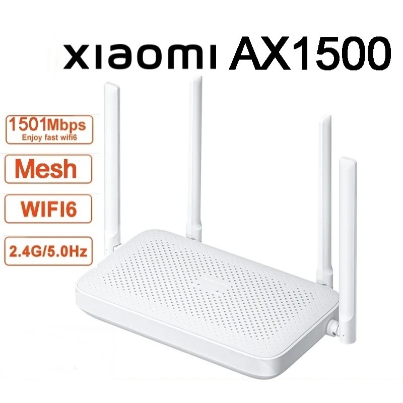 Xiaomi Router AX1500 WiFi 6 Mesh Xiaomi 5GHz speed of up to 1501Mbps ความเร็วไร้สาย 1200 Mbps ประกัน
