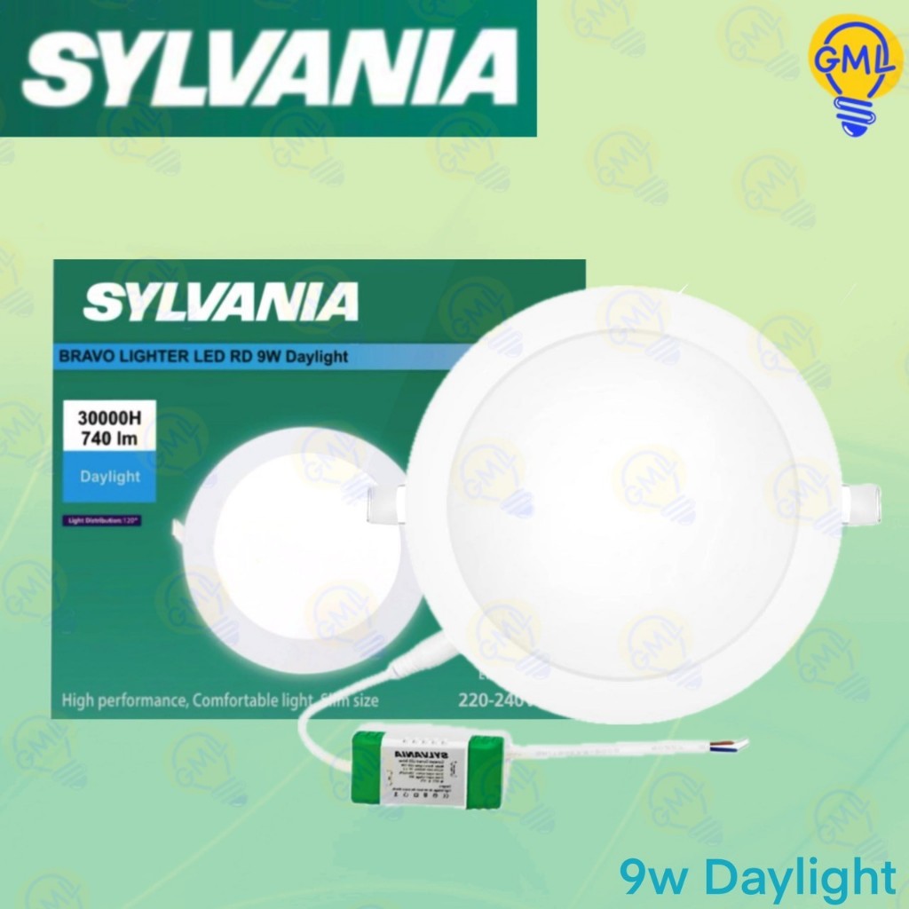 Sylvania ดาวน์ไลท์ LED 9W 12W 18W กลม แสงขาว / แสงวอร์ม Panel LED