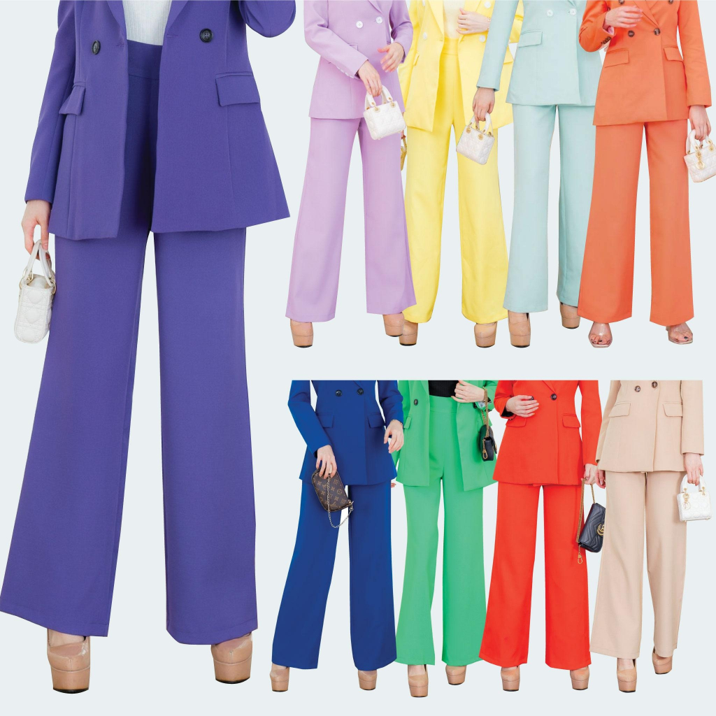 กางเกงผู้หญิงขากระบอกใหญ่ No.2259-2  S-6XL (เฉพาะกางเกง)