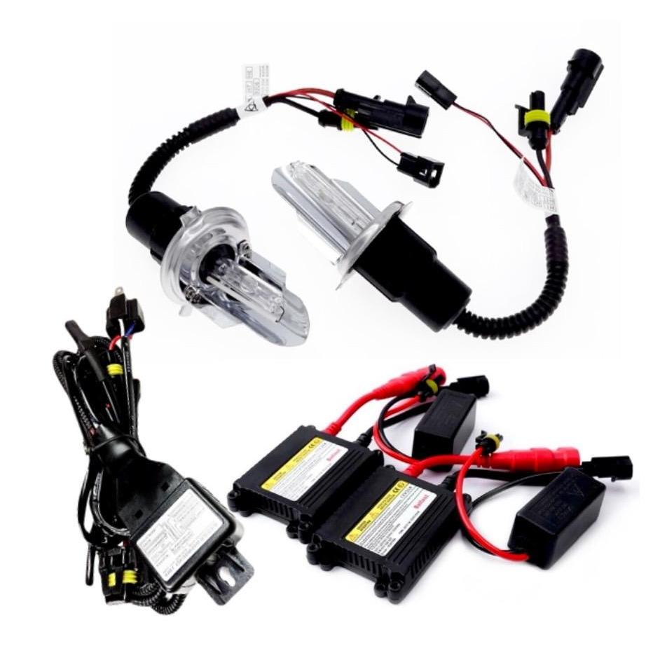 fd_24hr ชุดไฟหน้ารถยนต์ H4 HID โคมไฟแกว่ง XENON HID ครบชุดพร้อมCONTROLLER ขั้วH4 H-L ค่าสี 6000K 1คู