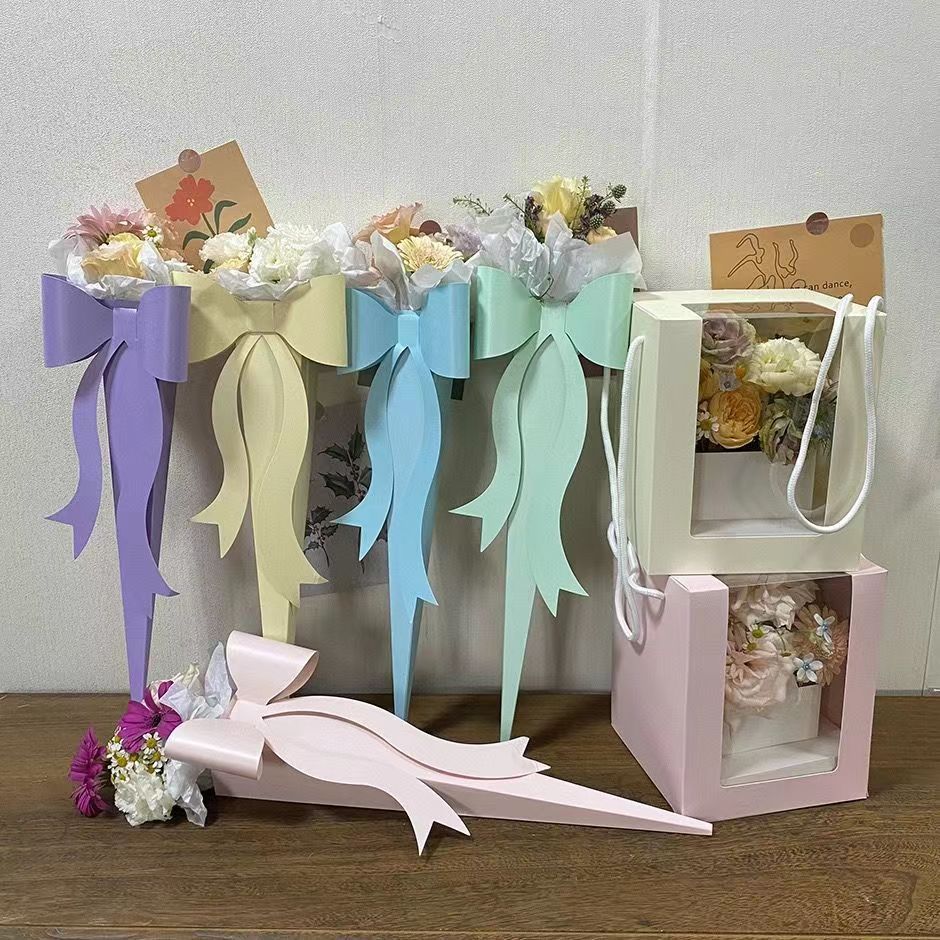 พร้อมส่ง กล่อง ช่อดอกไม้ ช่อดอกไม้สำเร็จรูป ขนาดเล็ก DIY สําหรับใส่ช่อดอกไม้