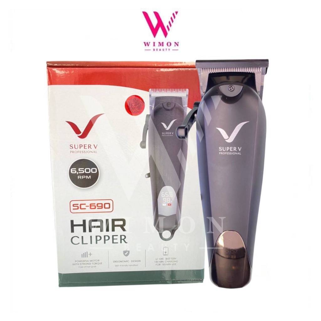 Super V Inter Professional Hair Clipper SC-690 ซุปเปอร์ วี ปัตตาเลี่ยน ไร้สาย รุ่น SC-690 /16269