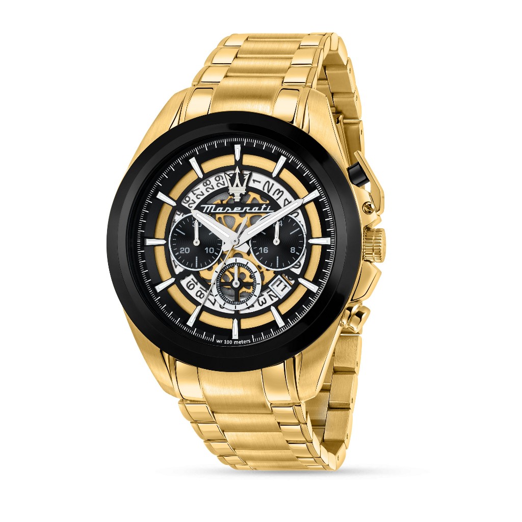 【2 Years Warranty】 Maserati 45mm Men's Chronograph Quartz Watch R8873612058