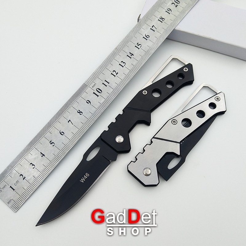 W46 มีดพับ มีดคครัวสแตนเลส ทำอาหาร ปลอกผลไม้ ตั้งแค้มป์ ขนาด 10.3cm