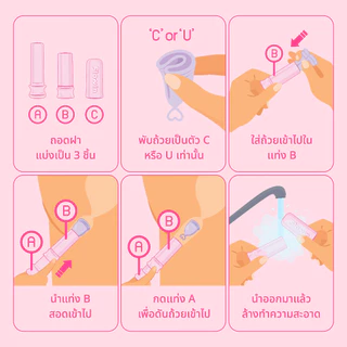 Flowin อุปกรณ์สำหรับใส่ถ้วยอนามัยFlowdays Size A เท่านั้น! ใช้งานง่าย ใส่สบาย