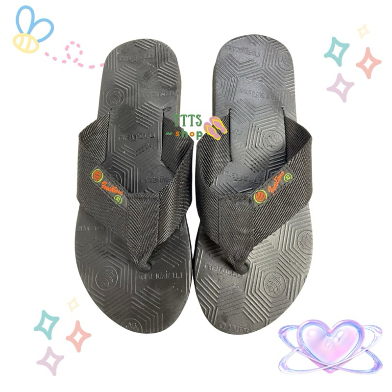 รองเท้าแตะ ดาวเทียม สีดำ สายผ้า Freetime ฟรีไทม์ รองเท้าแตะในตำนาน ของแท้ - รูปที่ 3