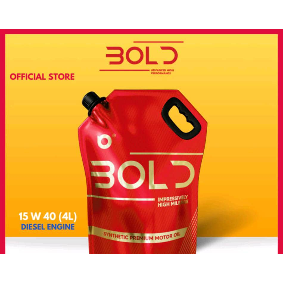 น้ำมันเครื่องโบลด์ดีเซล BOLD DIESEL 15W40 4LITRE