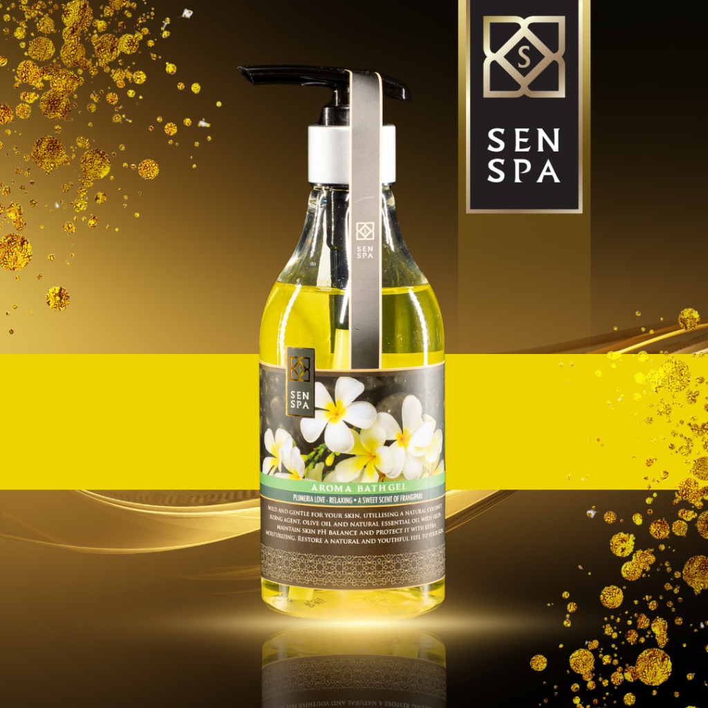 เจลอาบน้ำอโรม่าสปา กลิ่นรัญจวนดอกลีลาวดี Sen Spa : Aroma bath gel – Plumeria Love - Essential Oil สบู่เหลว ครีมอาบน้ำ