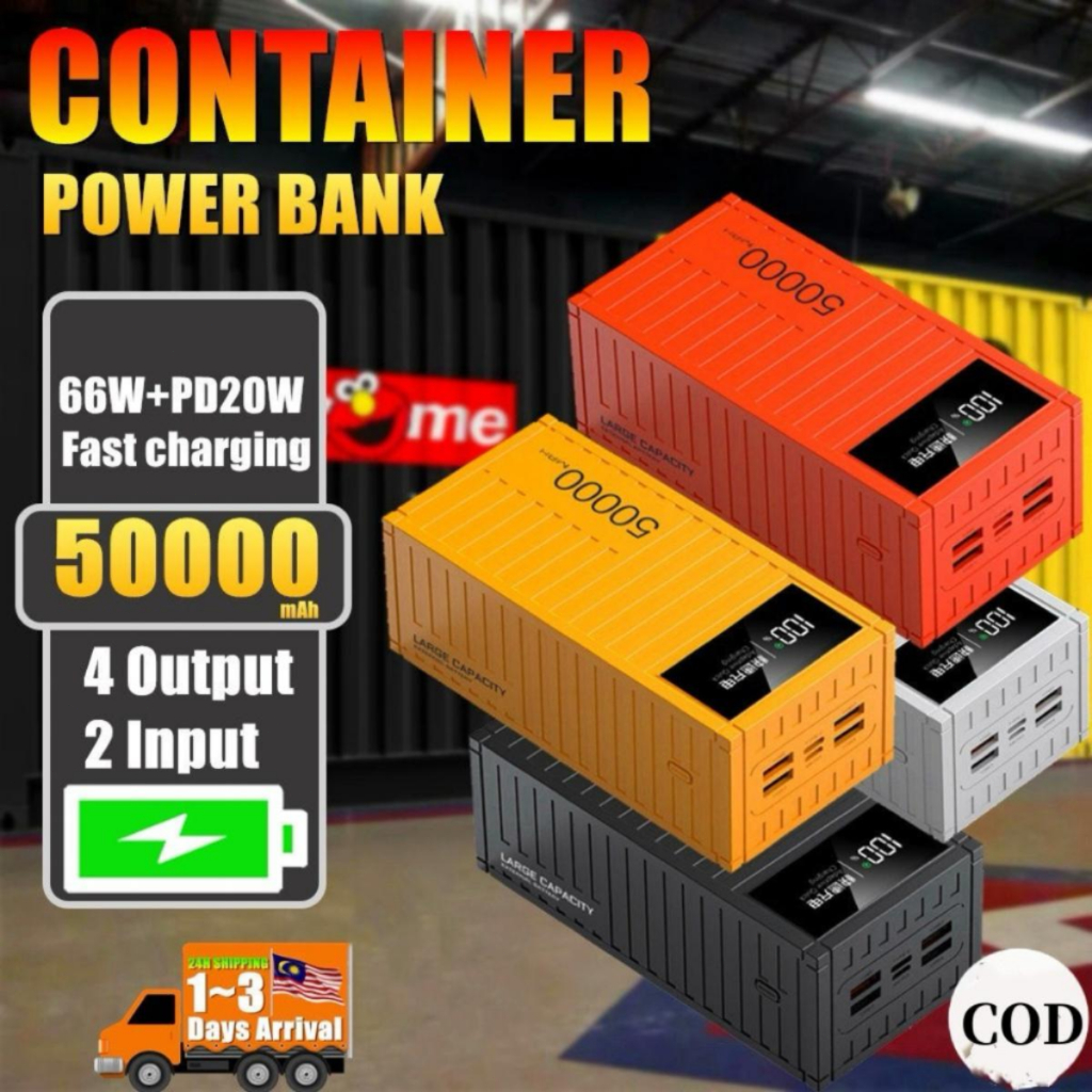 【50000mAh/80000mAh 】แบตสำรอง Power Bank 50000mAh  80000mAh พาวเวอร์แบงค์ แบตเตอรี่สำรอง ชาร์จเร็ว Fast Quick Charge 66W