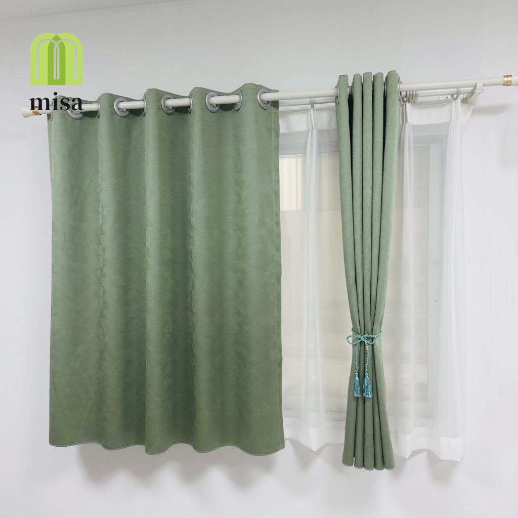 Misaผ้าม่านตาไก่ บล็อกแสงแดด85-90% ผ้าคุณภาพสูง เหมาะสำหรับห้องนอนและห้องเด็ก