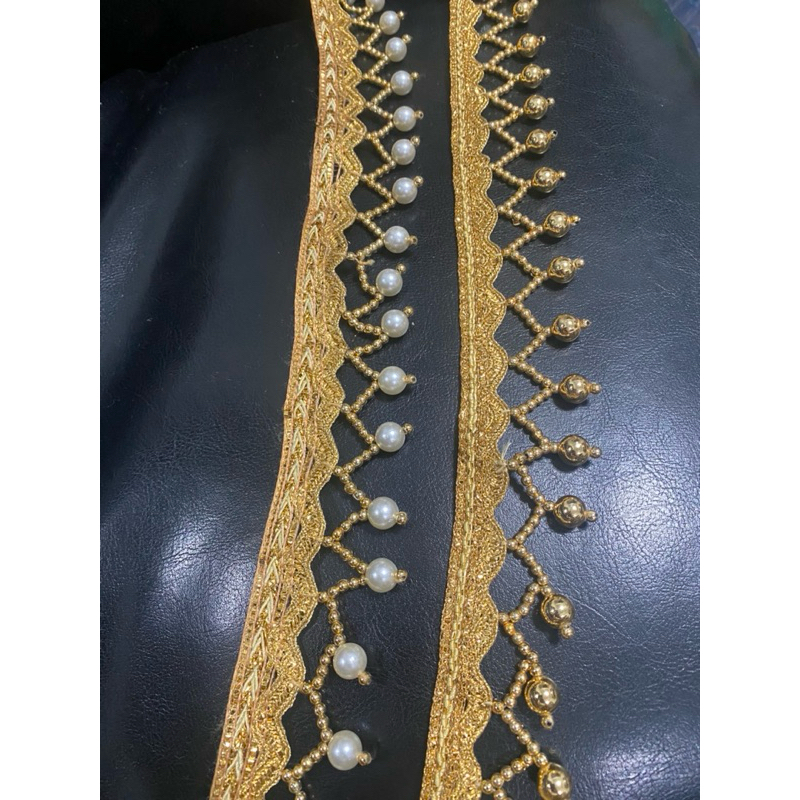 ยกพับ10หลา ตุ้มโยง ลูกไม้ชายครุย ชายครุย พู่ชายครุย ตุ้งติ้งมุก - รูปที่ 6