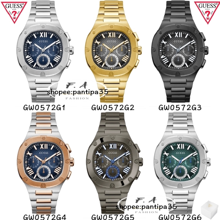 ไม่ต้องเสียค่าจัดส่ง Guess ของแท้100% นาฬิกามัลติฟังก์ชั่นของผู้ชาย ดาราคนนี้จะขโมยการแสดงอย่างแน่นอน เซียซี：42MM