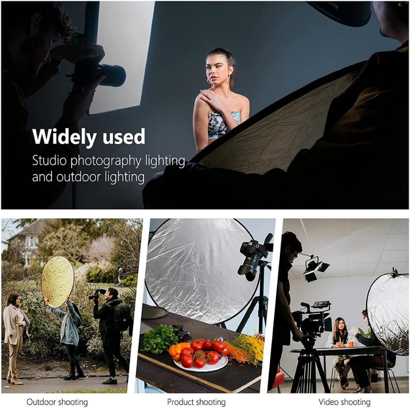 K&F แผ่นสะท้อนแสง 5 in 1 Circular Reflector Portable Foldable