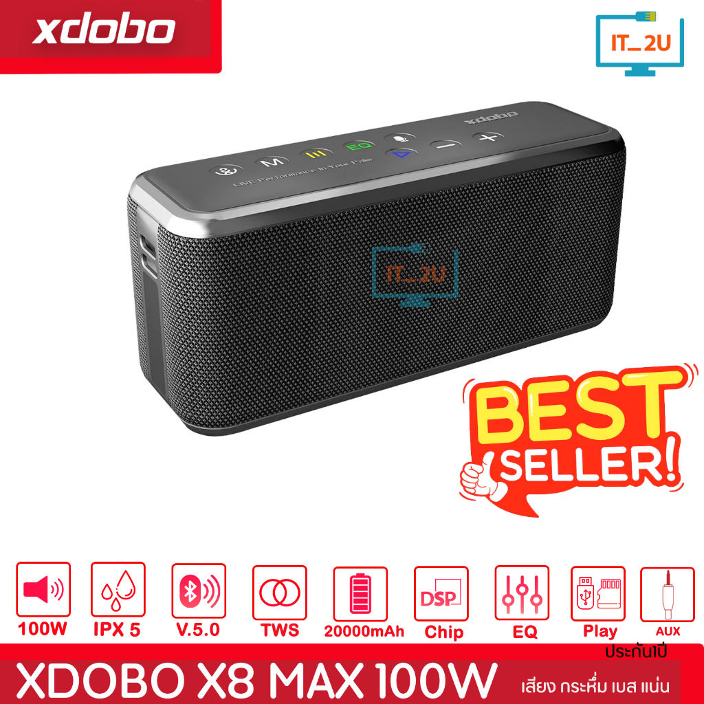 Xdobo X8 MAX Bluetooth Speaker 100W TWS 360°