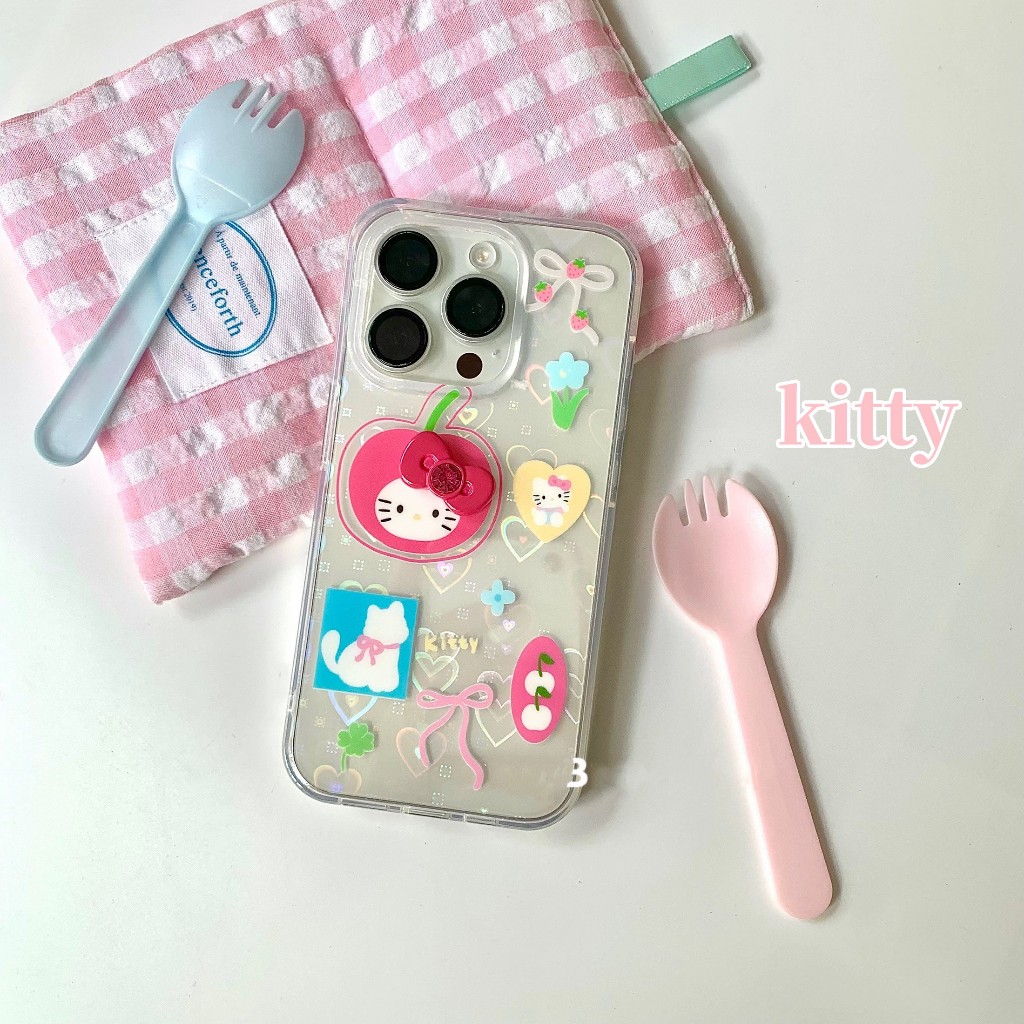 จัดส่ง24ชม เคสโทรศัพท์ 15 14 13 12 11 Pro max for iPhone 15 แฟชั่น บางเบาพกพาง่าย แอปเปิล Hello kitty การ์ตูน Case