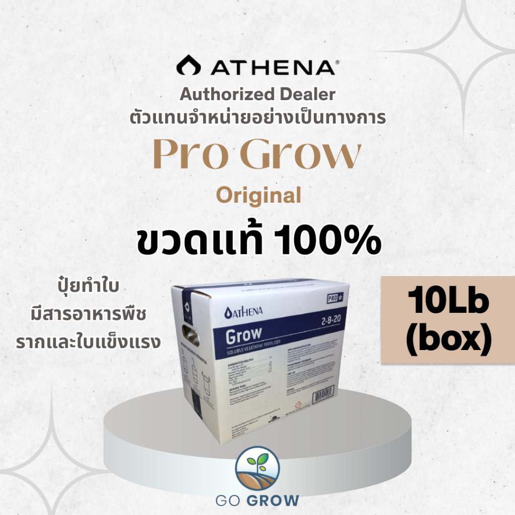 [ขวดแท้] Athena Pro Grow 10Lb (Box) ปุ๋ยทำใบ ปุ๋ยหลักสารอาหารพืชครบถ้วน รากและใบแข็งแรง