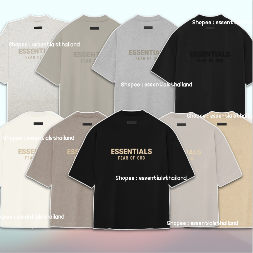 พร้อมส่ง ใช้โค้ดลดแล้วเหลือ 1953 V-Neck เสื้อยืดคอวีแบรนด์ FEAR of God ESSENTIALS 2023-2024 COLLECTION