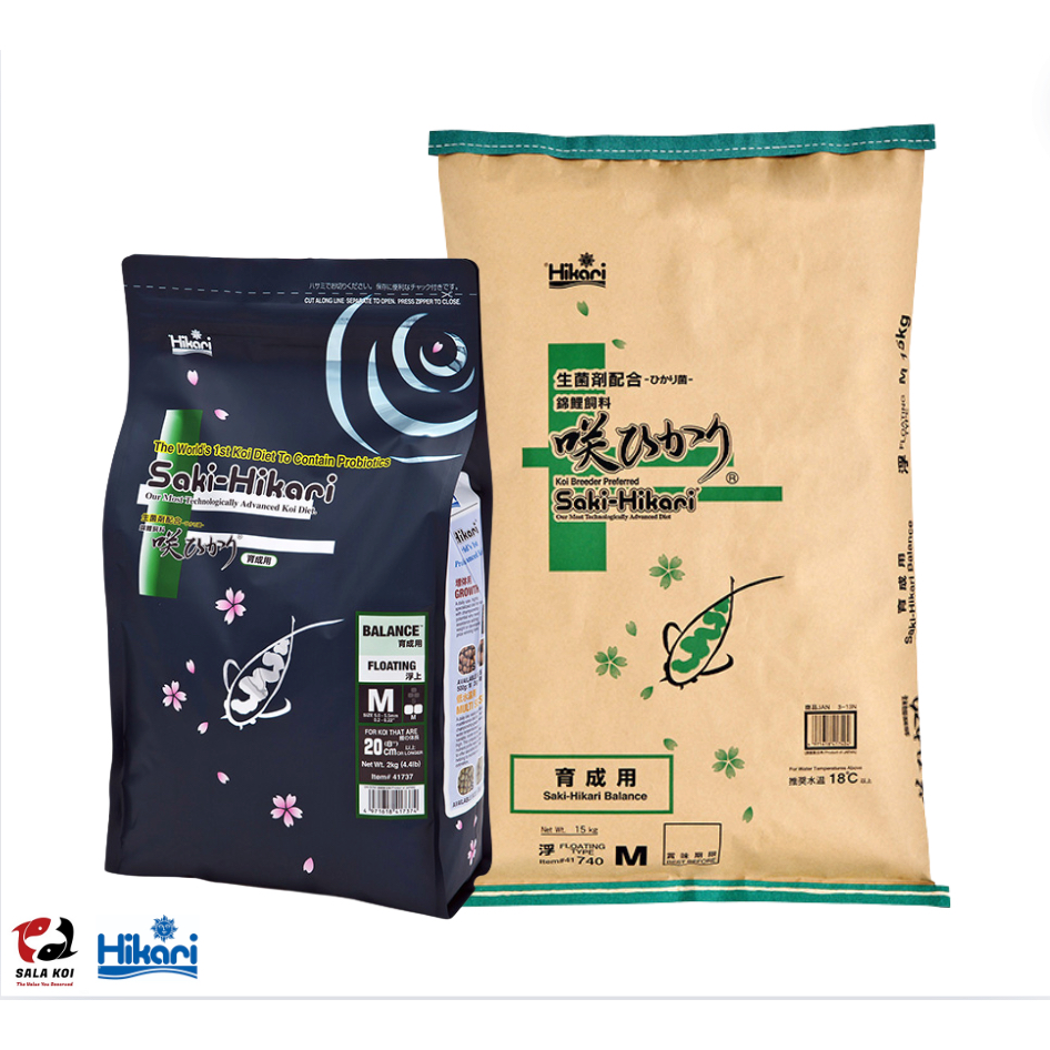Saki-Hikari R Balance เม็ดลอย (M,L) อาหารปลาคาร์ป ช่วยให้มีลำตัวที่สมส่วนเเข็งเเรง เเละยังผสมผสาน Sa