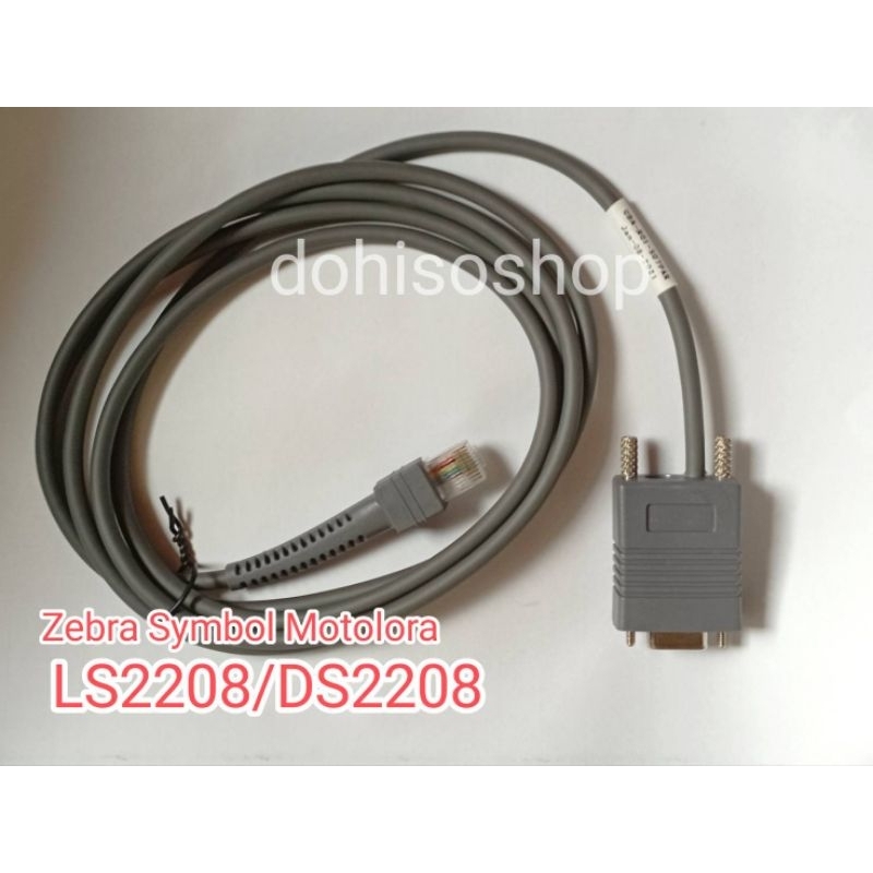 สาย Rs232สำหรับ Barcode Scanner Zebra  Moborola Symbol  Ls2208 LI4278  DS9808  มีความยาว 1.8​m.
