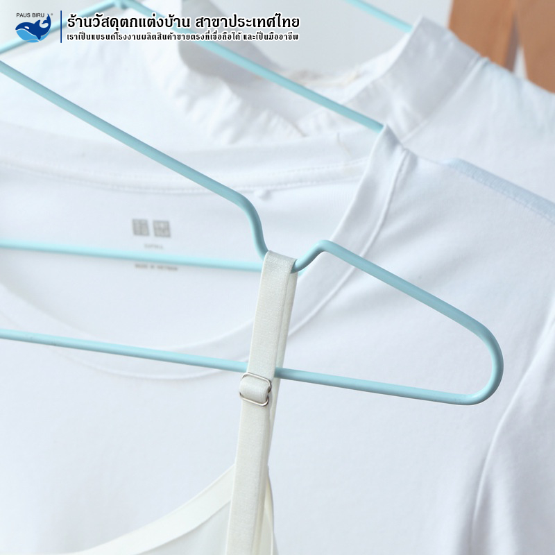 PAUS BIRU  ขายยกลัง 40แพ็ค400ชิ้น ไม้แขวน รับน้ำหนักได้ดี ไม้แขวนเสื้อกันลื่นไม้แขวนเสื้อผู้ใหญ่ - รูปที่ 6