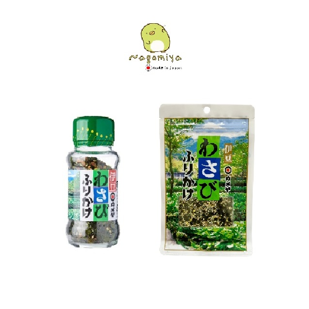 KAMEYA WASABI FURIKAKE ขวดแก้ว33g, 48g และถุง40g ผงโรยข้าวแบบขวด ผงโรยข้าว รสวาซาบิ ผงโรยข้าวรสวาซาบ
